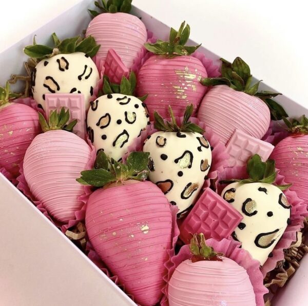 Hot Pink & Leopard Print - Signature Strawberries